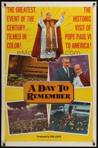 3h284 DAY TO REMEMBER 1sh '65 Pope Paul VI visits the U.S.!