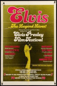 3h318 ELVIS PRESLEY FILM FESTIVAL 1sh '70s the legend lives, bring the entire family!