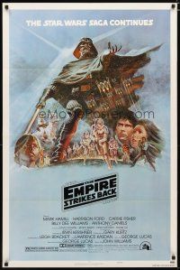 3h320 EMPIRE STRIKES BACK style B 1sh '80 George Lucas sci-fi classic, cool art by Tom Jung!