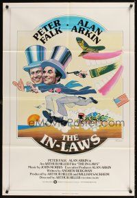 3h490 IN-LAWS English 1sh '79 classic Peter Falk & Alan Arkin screwball comedy. great image!