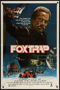 3h361 FOXTRAP 1sh '86 Fred Williamson directs & stars, cool action artwork, blaxploitation!