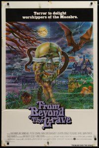 3h366 FROM BEYOND THE GRAVE int'l 1sh '73 cool different horror art of dagger through skull!