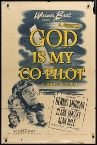 3h391 GOD IS MY CO-PILOT 1sh '45 Dane Clark & Dennis Morgan as World War II Flying Tigers!
