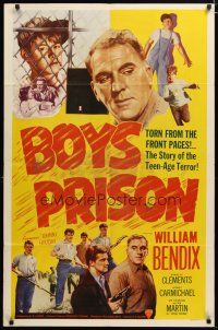 3h512 JOHNNY HOLIDAY 1sh R50s Allen Martin, Hoagy Carmichael, William Bendix, Boys Prison!