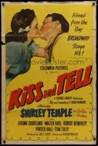 3h534 KISS & TELL style A 1sh '45 whole town thinks 15 year-old Shirley Temple is pregnant!