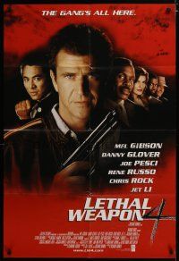 3h558 LETHAL WEAPON 4 int'l 1sh '98 Mel Gibson, Danny Glover, Joe Pesci, Rene Russo
