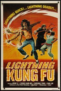 3h561 LIGHTNING KUNG FU 1sh '80 lightning quick & deadly, cool kung-fu art!