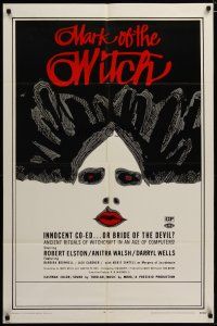 3h601 MARK OF THE WITCH 1sh '70 innocent co-ed, or bride of the Devil, she's been dead 300 years!