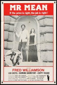 3h637 MR MEAN 1sh '77 Fred Williamson blaxploitation, if the price is right the job is right!