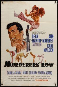 3h643 MURDERERS' ROW 1sh '66 art of spy Dean Martin as Matt Helm & sexy Ann-Margret by McGinnis!
