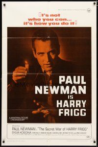 3h763 SECRET WAR OF HARRY FRIGG 1sh '68 Paul Newman in the title role, directed by Jack Smight!