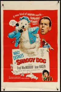 3h772 SHAGGY DOG 1sh '59 Disney, Fred MacMurray in the funniest sheep dog story ever told!
