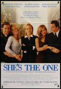 3h775 SHE'S THE ONE style A int'l DS 1sh '96 Edward Burns, Jennifer Aniston, Bahns, Cameron Diaz!
