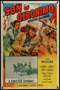 3h803 SON OF GERONIMO chapter 7 1sh '52 Clayton Moore, serial, A Sinister Scheme!
