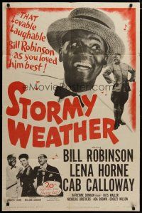 3h829 STORMY WEATHER 1sh R50 Lena Horne, Cab Calloway, Bill Bojangles Robinson!