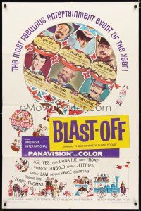 3h883 THOSE FANTASTIC FLYING FOOLS 1sh '67 Troy Donahue in Blast-Off on a Rocket to the Moon!