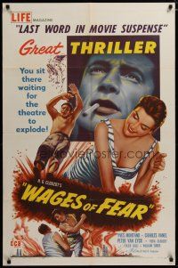 3h933 WAGES OF FEAR 1sh '55 Yves Montand, Henri-Georges Clouzot's suspense classic!