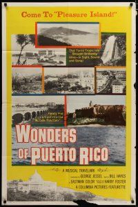 3h978 WONDERS OF PUERTO RICO 1sh '59 cool images from pleasure island, a torrid tropic isle!