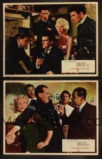 3j984 TOO MANY CROOKS 2 English LCs '58 wacky images of Terry-Thomas, George Cole, Sidney James!
