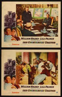 3j887 COUNTERFEIT TRAITOR 2 LCs '62 William Holden, Lili Palmer, magnificent adventure!
