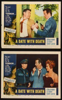 3j892 DATE WITH DEATH 2 LCs '59 you can feel TERROR in shocking PsychoRama, Gerald Mohr!