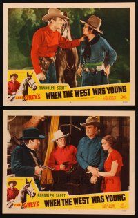 3j914 HERITAGE OF THE DESERT 2 LCs R51 Randolph Scott, Zane Grey, When the West Was Young!
