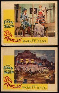 3j951 SAN ANTONIO 2 LCs '45 Texas western adventure, includes great image of Alexis Smith on stairs