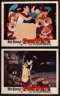 3j961 SNOW WHITE & THE SEVEN DWARFS 2 LCs R67 Walt Disney animated cartoon fantasy classic!