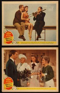 3j982 THRILL OF A ROMANCE 2 LCs '45 images of Van Johnson, sexiest Esther Williams, Tommy Dorsey!