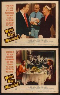 3j994 WE'RE NOT MARRIED 2 LCs '52 Paul Douglas & pretty Eve Arden, with Zsa Zsa Gabor!
