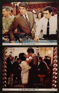 3j343 ONLY GAME IN TOWN 8 color 11x14 stills '69 Elizabeth Taylor & Warren Beatty are in Las Vegas!
