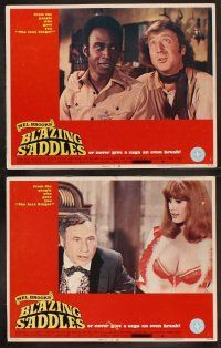 3j064 BLAZING SADDLES 8 LCs '74 classic Mel Brooks western with Cleavon Little & Gene Wilder!