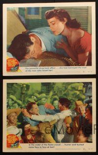 3j652 BRIBE 5 LCs '49 Robert Taylor, sexy young Ava Gardner, Charles Laughton, Vincent Price!