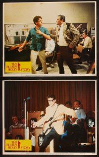 3j080 BUDDY HOLLY STORY 8 LCs '78 great images of Gary Busey in the title role, rock 'n' roll!