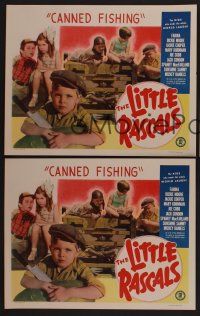 3j780 CANNED FISHING 3 LCs R51 Little Rascals, great images of Our Gang kids!