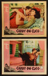 3j088 CARRY ON CLEO 8 LCs '65 English comedy on the Nile, sexy Amanda Barrie in title role!