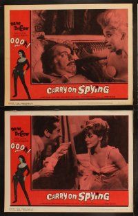 3j089 CARRY ON SPYING 8 LCs '64 sexy English spy spoof, here come seceret agents 000h!