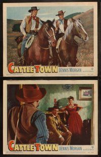3j093 CATTLE TOWN 8 LCs '52 Dennis Morgan, Philip Carey, Rita Moreno, western!