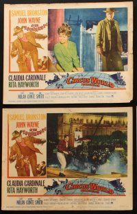 3j597 CIRCUS WORLD 6 LCs '65 big John Wayne, Claudia Cardinale, Rita Hayworth, great images!