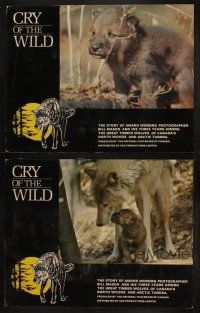 3j706 CRY OF THE WILD 4 Canadian LCs '73 timber wolves, cool wolf & giant moon artwork!