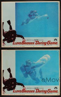 3j707 DARING GAME 4 LCs '68 Lloyd Bridges, cool scuba & sky diving images with shark!