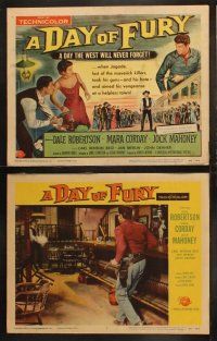 3j115 DAY OF FURY 8 LCs '56 Dale Robertson is a Maverick Killer, Mara Corday, gambling images!