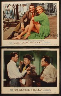 3j788 DESIGNING WOMAN 3 LCs '57 great images of Gregory Peck & sexy Lauren Bacall!