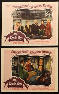 3j599 DESK SET 6 LCs '57 great images of Spencer Tracy & Katharine Hepburn, Gig Young, Joan Blondell