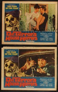 3j535 DR. TERROR'S HOUSE OF HORRORS 7 LCs '65 Peter Cushing, Christopher Lee, Donald Sutherland!