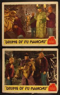 3j536 DRUMS OF FU MANCHU 7 LCs '40 Sax Rohmer, Republic crime serial, cool images!