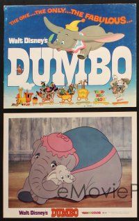 3j657 DUMBO 5 LCs R72 colorful animated cartoon art from Walt Disney circus elephant classic!
