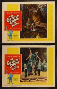 3j547 GREATEST SHOW ON EARTH 7 LCs R60 Cecil B. DeMille circus classic, Charlton Heston!
