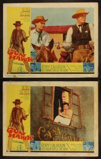 3j185 GUN HAWK 8 LCs '63 cool cowboy western images of Rory Calhoun & Rod Cameron, Ruta Lee!
