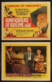 3j188 GUNFIGHTERS OF ABILENE 8 LCs '59 cowboy Buster Crabbe in trouble, with Barton MacLane!